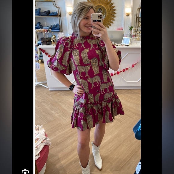 NWT Tyler Boe Sammy Pink Cheetah dress size XS - Picture 2 of 11